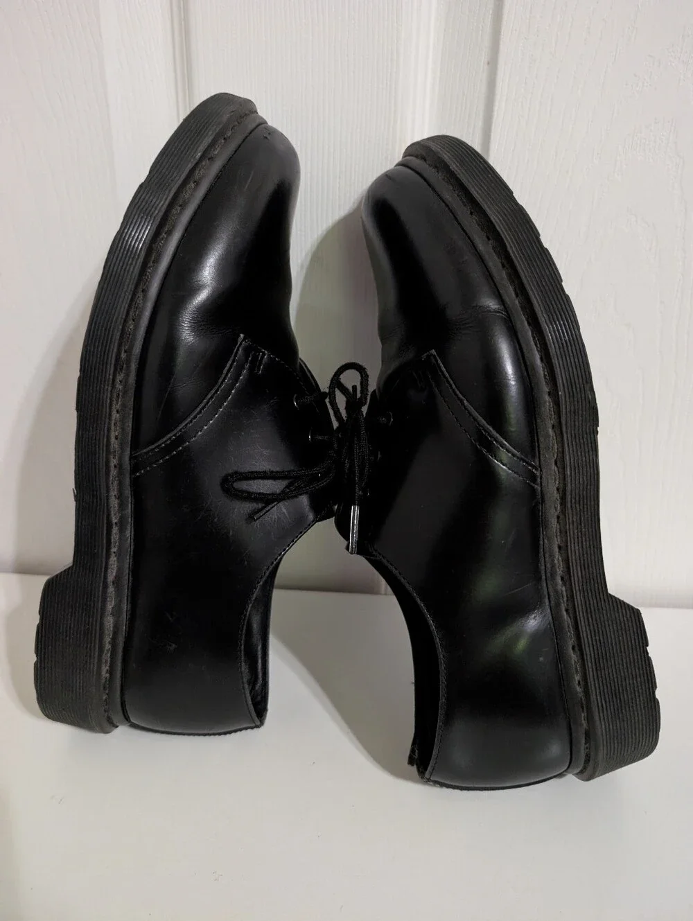 Dr Martens Shoes Mens SIze 10 Mono Smooth Leather Oxford Black Women 9